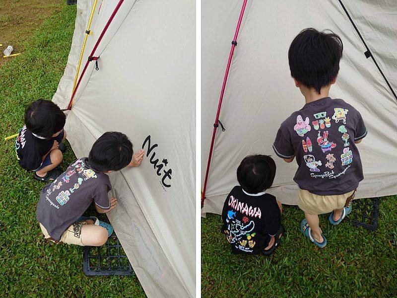 雙梅家第14露|日月山河露營區怕熱又想露營,先玩親子景點童萌農場交通順啦~ 11 日月山河露營區有很多蚱蜢