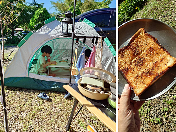 親子露營菜單推薦大醬鍋和肉桂厚片吐司